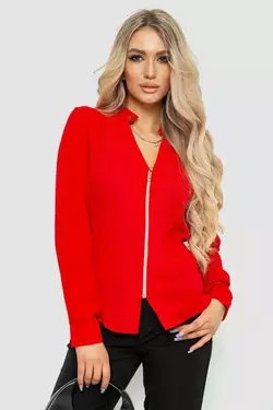 Блуза женская шифоновая, цвет красный, 186R504