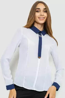 Блуза нарядная, цвет белый, 186R101