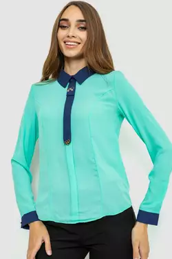 Блуза нарядная, цвет мятный, 186R101