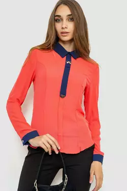 Блуза нарядная, цвет коралловый, 186R101