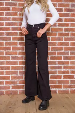 Черные женские джинсы, широкого кроя, 164R511
