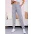 Женские спортивные штаны с манжетами, светло-серого цвета, 102R292