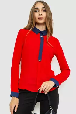 Блуза нарядная, цвет красный, 186R101