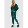 Спорт костюм женский велюровый, цвет темно-зеленый, 244R20304