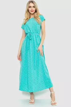 Платье с цветочным принтом, цвет мятный, 214R055