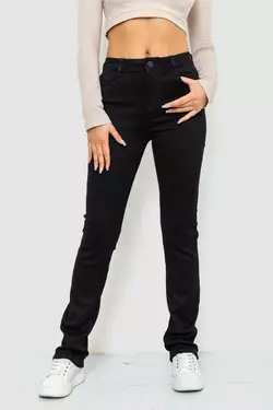 Джинсы женские стрейч, цвет черный, 214R1449