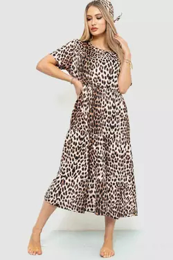 Платье женское, цвет леопардовый, 219RT-4025