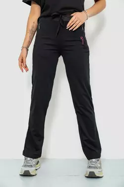 Спорт штани женские, цвет черный, 244R513