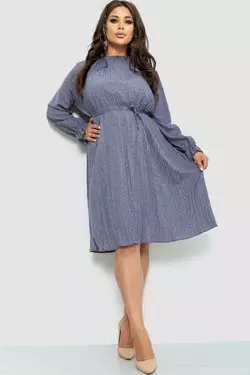 Платье шифоновое  свободного кроя, цвет джинс, 204R701-1