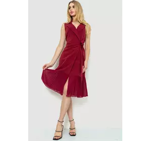 Платье нарядное однотонное, цвет бордовый, 214R328
