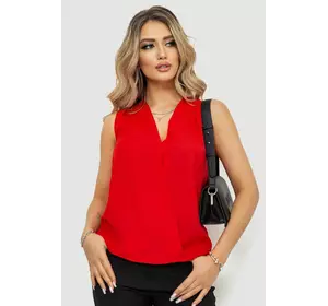 Блуза без рукавов шифон, цвет красный, 244R061
