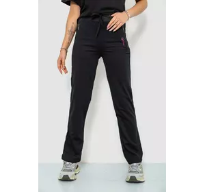 Спорт штани женские, цвет черный, 244R513
